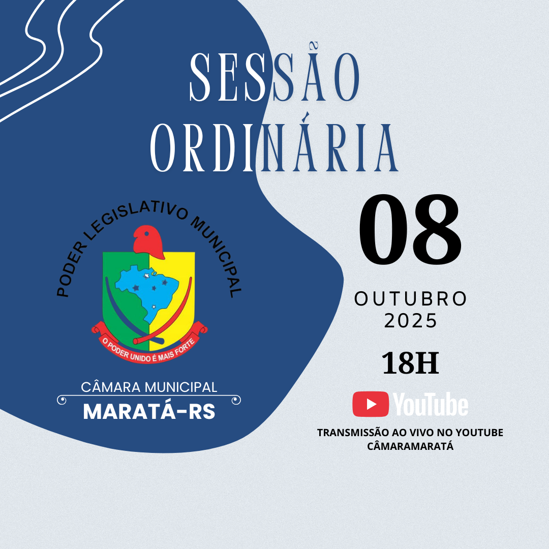📢 Sessão ordinária 08/10/2025